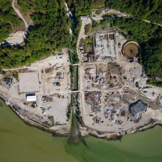 Woodfibre LNG site overhead