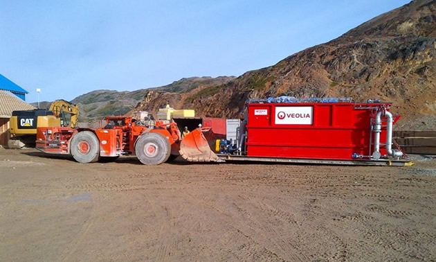 Pretivm used Veolia's mobile water treatment systems throughout construction. Shown here is one of the mobile water treatment systems.