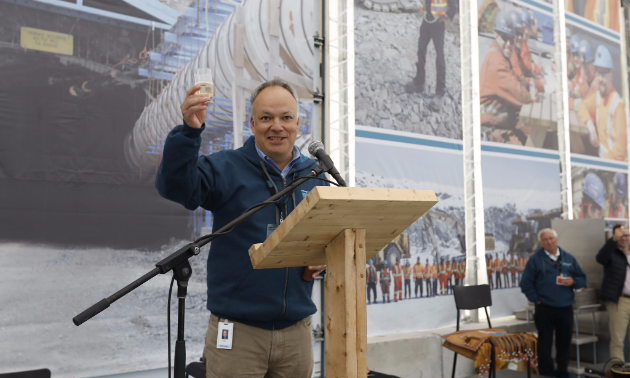Matt Manson giving speech