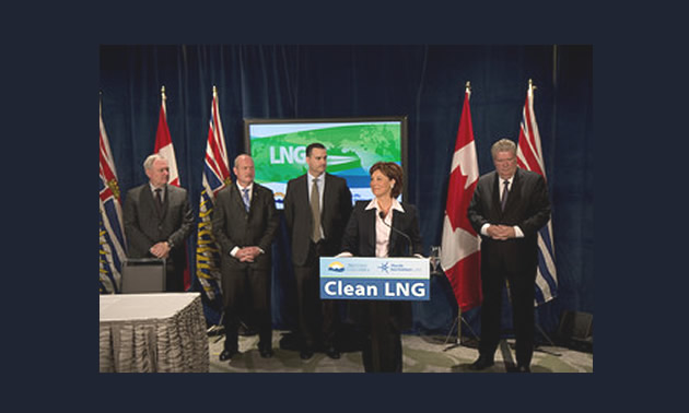 Christy Clark giving speach