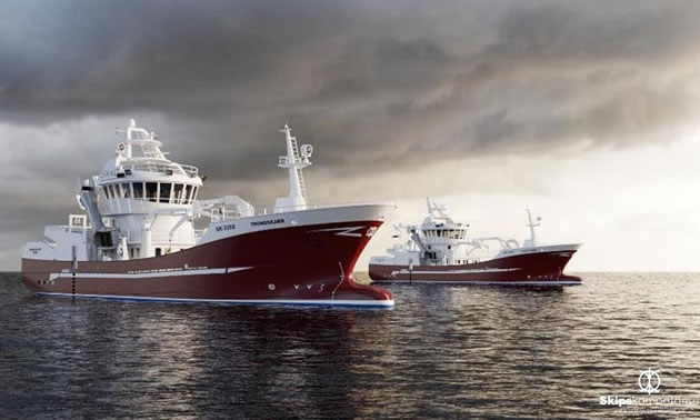 Norwegian fishing vessels.