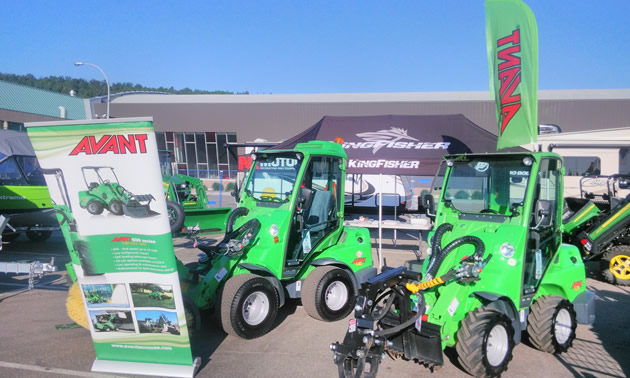 Dozens of outdoor booths featuring the latest in heavy equipment