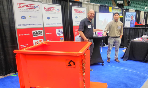 Wide variety of indoor booths promoting technology, innovation, health and safety