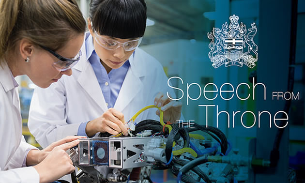 Graphic showing scientists at work. 