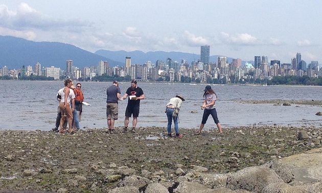 Students with Andy Randell in Vancouver