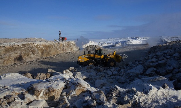 Construction at Gahcho Kue, February 2014