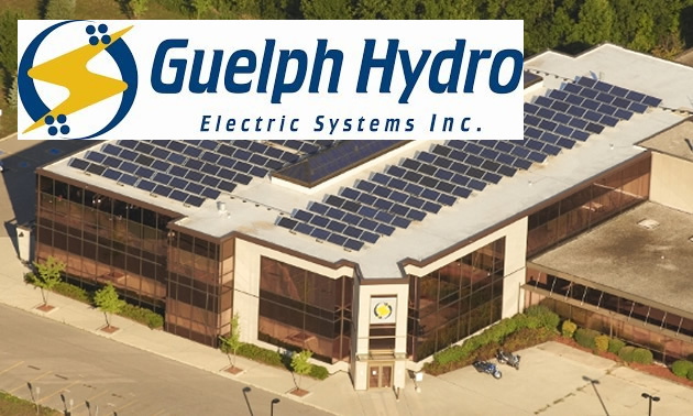 Guelph Hydro building with logo.
