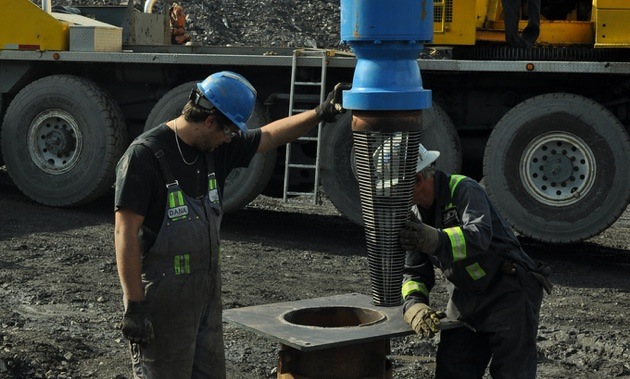 Vertical Pump Installation for Continual Mine Dewatering.