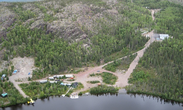 An areal photo of the future mine to develop the NICO poly-metallic deposit.