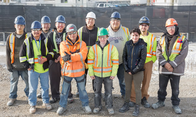 Shown here, a team of Indigenous workers was hired by RDR Industrial.