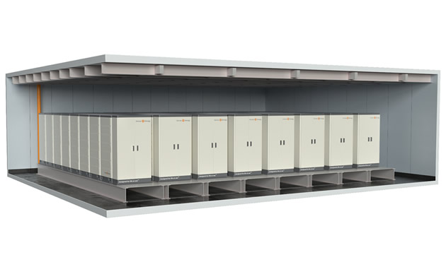 Artist's rendition of the Corvus Blue Whale energy storage system. 