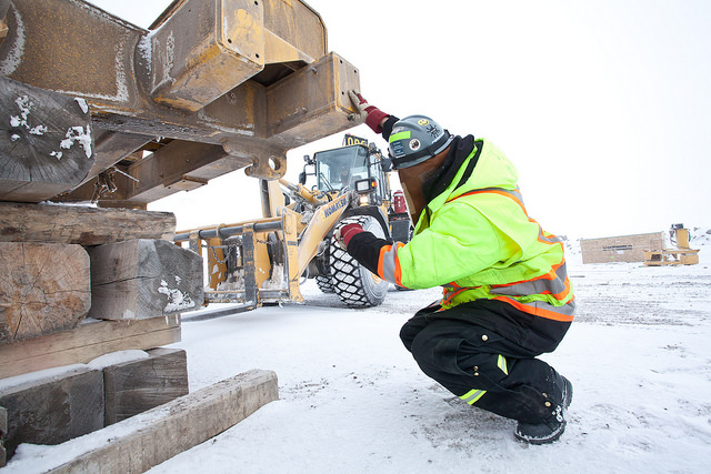 Dean Wold, De Beers yard marshall, expedites loading and fuel delivery. 