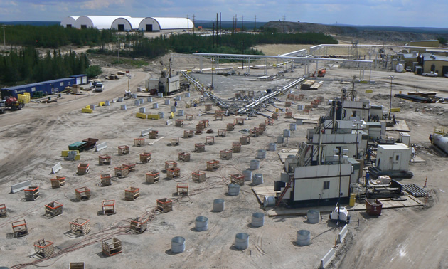 Drilling project in Northern Saskatchewan. The drilling company is Team Drilling based in Saskatoon.