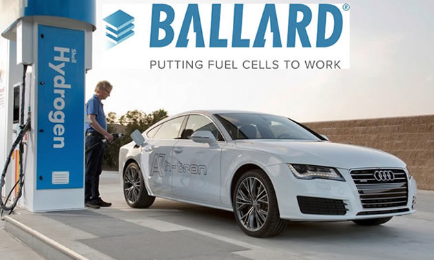 Picture of car run by fuel cells. 