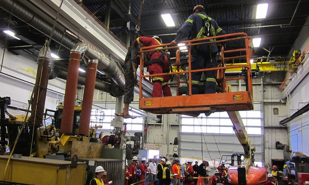 Competitors in the East Kootenay Zone Mine Rescue Competition