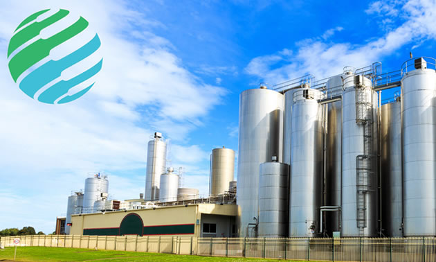 Picture of LNG factory. 