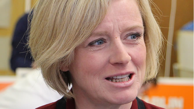 Rachel Notley attending a meeting with 15 Oil and Gas executives.