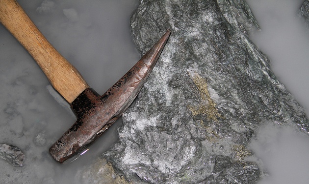 High-grade gold is pictured from the Cleopatra vein within Pretium Resources Inc.'s Brucejack project in northwestern British Columbia. 