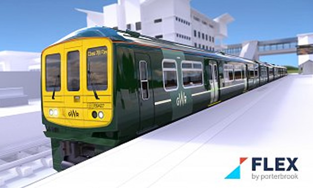 Artist's rendition of a HydroFLEX train.