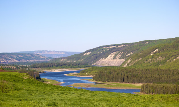 Scenic view of the Peace River