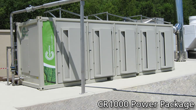 Picture of C1000 microturbine, manufactured by Capstone Turbine Corporation. 