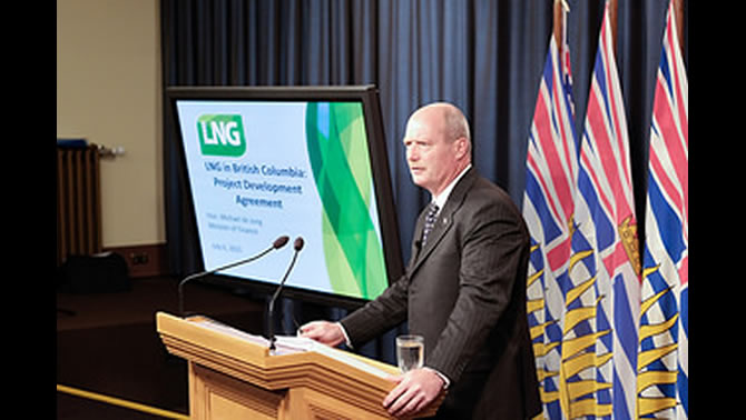 Finance Minister Michael de Jong at press conference.