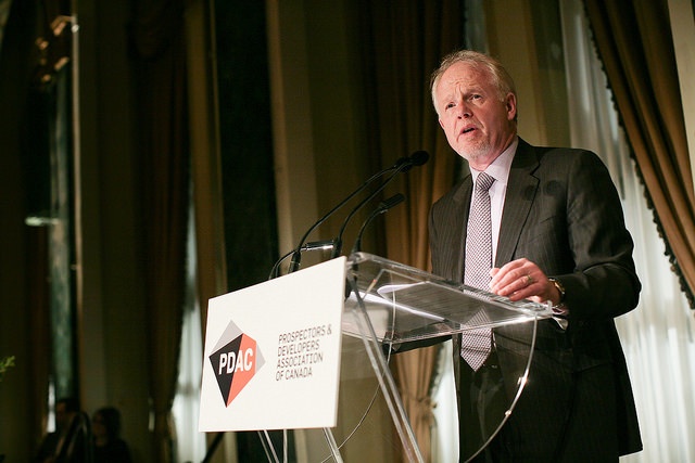 PDAC President Rod Thomas speaking a the PDAC 2014 convention. 