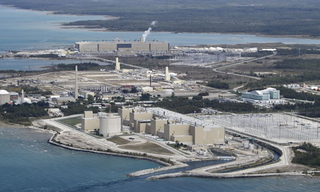 An aerial view of the Bruce Power site. 