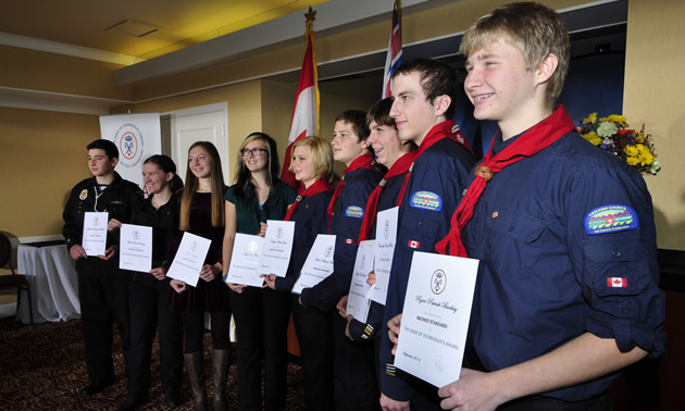 Nine youth presented with the Duke of Edinburgh’s Bronze and Silver Awards.