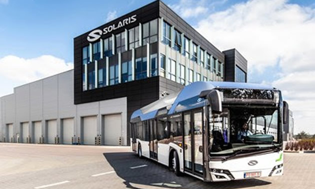 Urbino 12 hydrogen model fuel cell electric bus. 