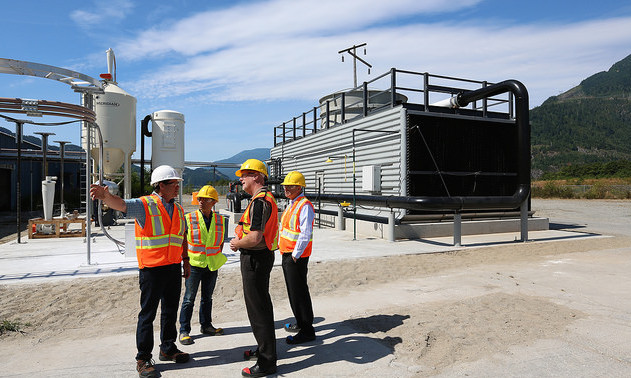 Carbon Engineering's air contactor, fully installed.