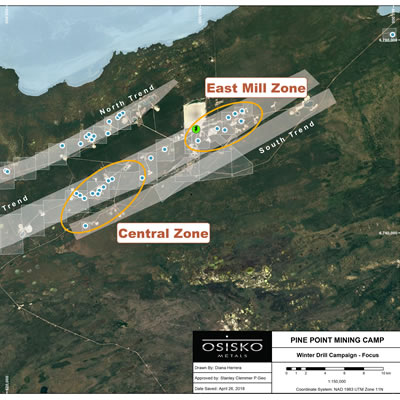 Osisko Metals completes winter drill program at Pine Point