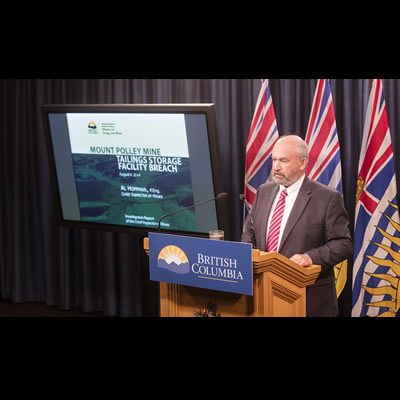 BC Gov’t takes action on Chief Inspector of Mines’ recommendations on Mt Polley