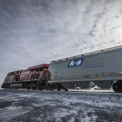 Rail cars arrive at K+S Potash Canada’s Legacy Project