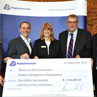 Anglo American contributes $2.5 million to Caribou Mitigation