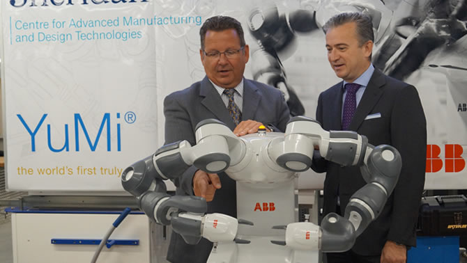Sheridan unveils the first ABB YuMi® Robot in Canada