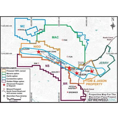 Fireweed Drills 4.78% Zinc, 10.17% Lead, and 87 g/t Silver over 11.08 m at End Zone