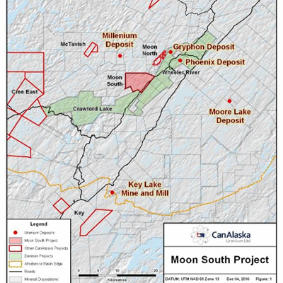 Denison to continue drilling uranium target on CanAlaska’s Moon Project
