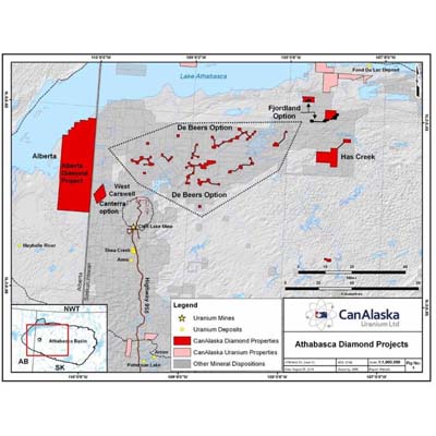 De Beers returns West Athabasca to CanAlaska