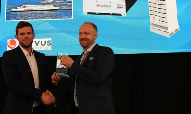 Corvus Energy wins top industry awards for third consecutive year